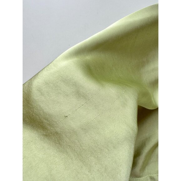 SONG OF STYLE Marta Pistachio Green Satin Mini Kimono Tie Shirt Dress, Size L - Picture 9 of 16